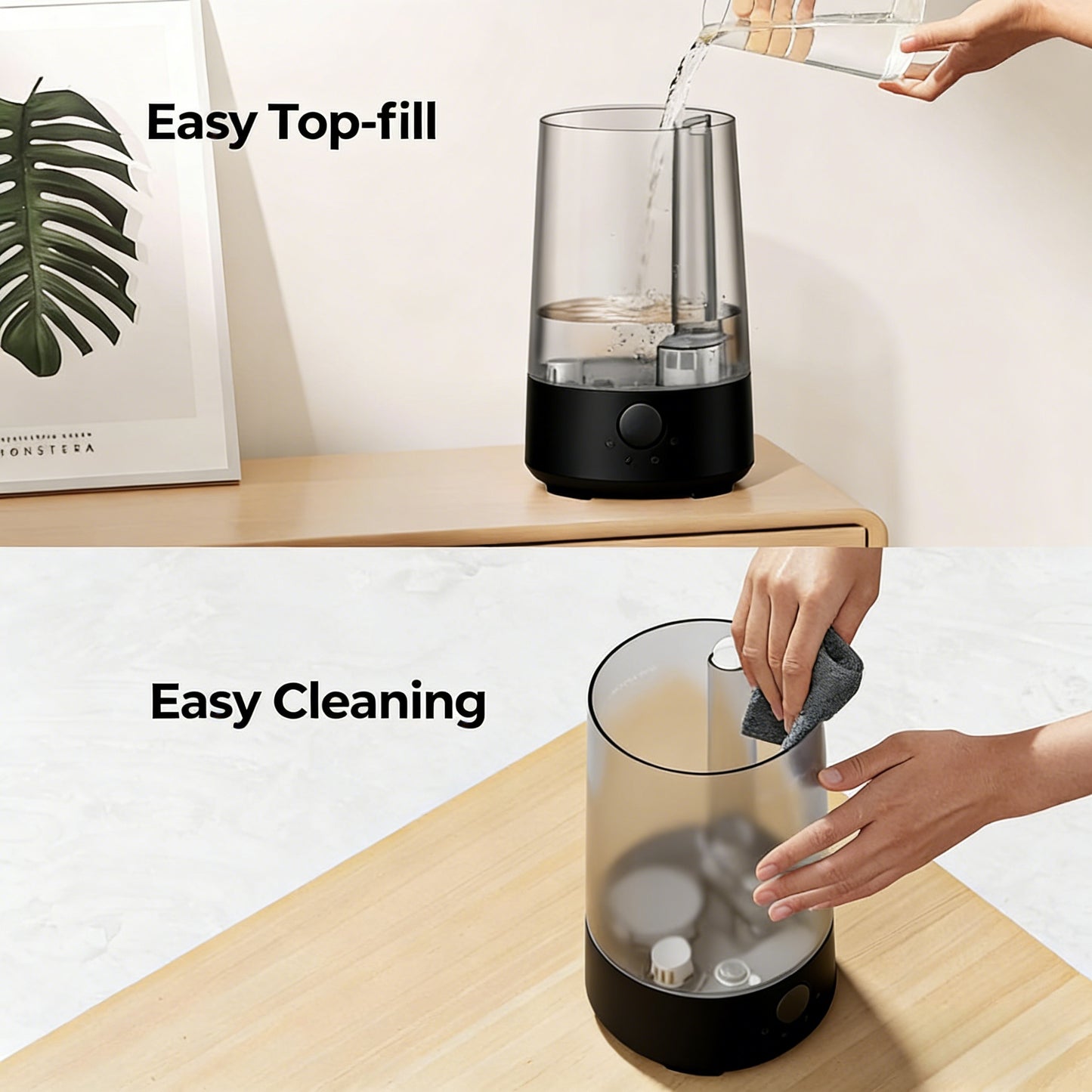 Ultra-Quiet Dual-Nozzle Humidifier with Long-Lasting Runtime