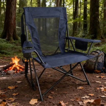Foldable Rocking Chair, Extra-Wide Back, 350lbs Capacity (Bonus Table Included)