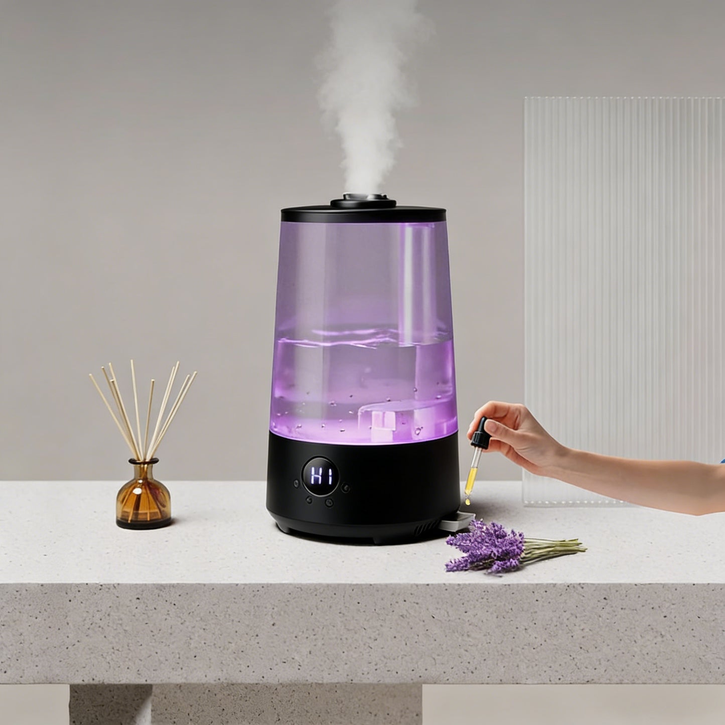 Ultra-Quiet Dual-Nozzle Humidifier with Long-Lasting Runtime