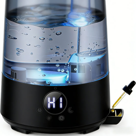 Ultra-Quiet Dual-Nozzle Humidifier with Long-Lasting Runtime