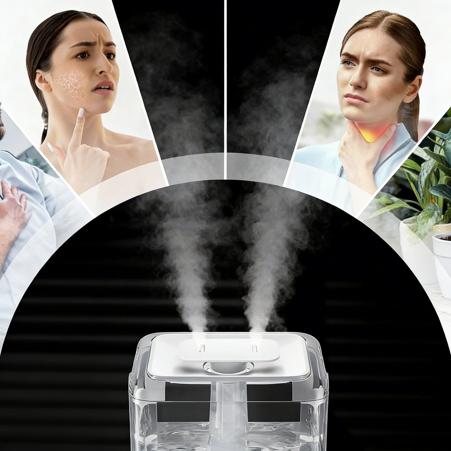 Dual-Nozzle Ultrasonic Humidifier