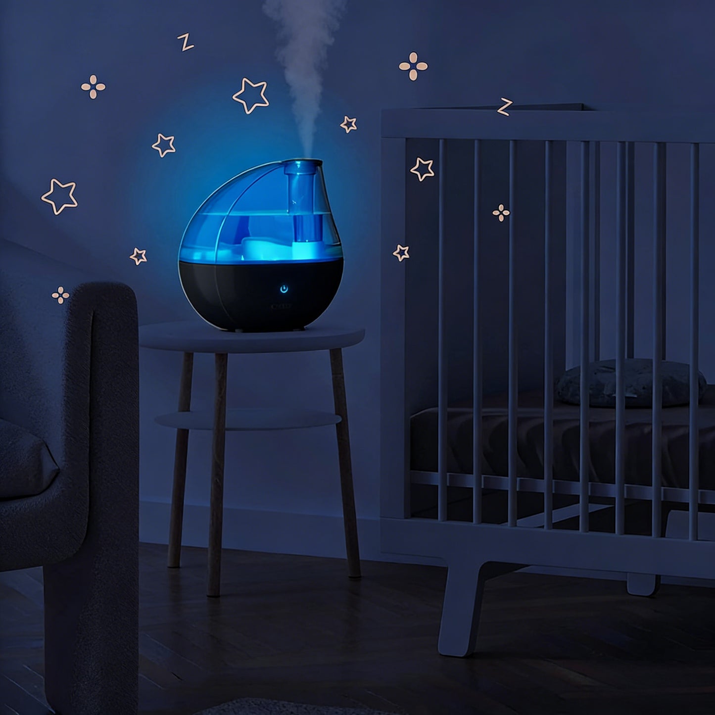 1.5L 360° Rotatable Nozzle Humidifier with Night Light
