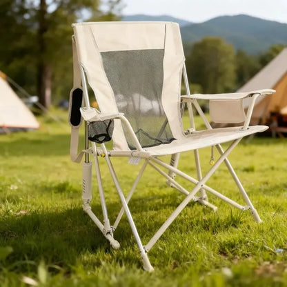 Foldable Rocking Chair, Extra-Wide Back, 350lbs Capacity (Bonus Table Included)